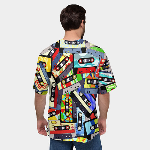 Мужская футболка оверсайз Daft Punk Records / 3D-принт – фото 4