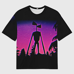 Мужская футболка оверсайз Сиреноголовый Глитч