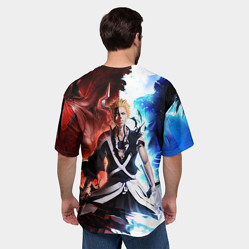 Мужская футболка оверсайз Bleach Ichigo Kurosaki / 3D-принт – фото 4
