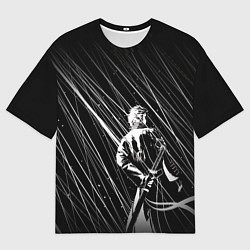 Футболка оверсайз мужская Вирджил под дождём, цвет: 3D-принт