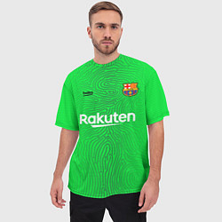 Футболка оверсайз мужская FC Barcelona Goalkeeper 202122, цвет: 3D-принт — фото 2
