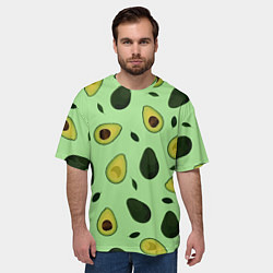 Футболка оверсайз мужская Авокадо, цвет: 3D-принт — фото 2