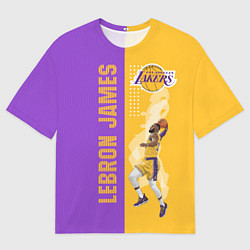 Футболка оверсайз мужская Леброн NBA, цвет: 3D-принт