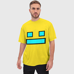 Футболка оверсайз мужская Geometry Dash Smile, цвет: 3D-принт — фото 2