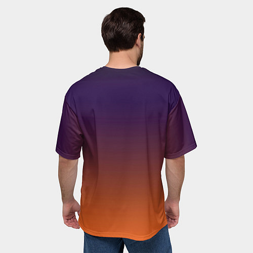 Мужская футболка оверсайз Сиреноголовый Хоррор Закат / 3D-принт – фото 4