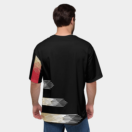 Мужская футболка оверсайз Сборная Сербии / 3D-принт – фото 4