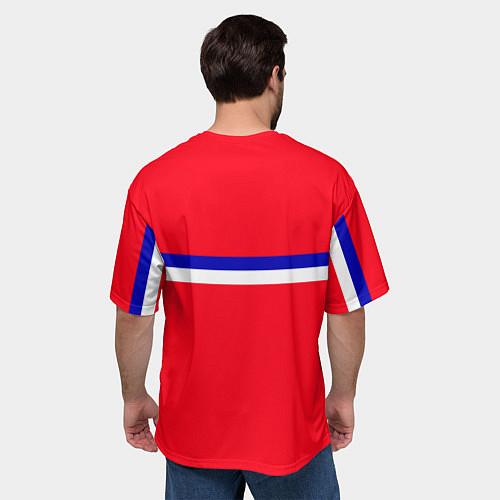 Мужская футболка оверсайз Сборная Сербии / 3D-принт – фото 4