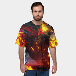 Футболка оверсайз мужская Path of Exile Fire Demon Z, цвет: 3D-принт — фото 2