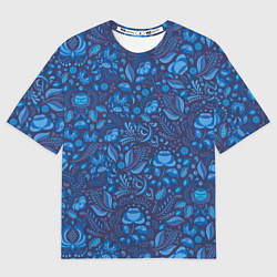 Футболка оверсайз мужская ГЖЕЛЬ, цвет: 3D-принт
