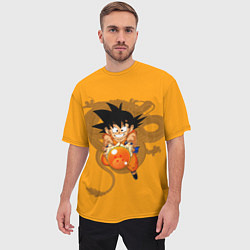 Футболка оверсайз мужская Kid Goku, цвет: 3D-принт — фото 2