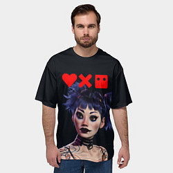 Футболка оверсайз мужская Love, Death and Robots Lora Z, цвет: 3D-принт — фото 2