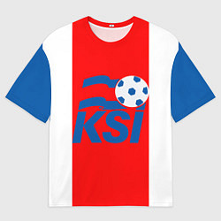 Мужская футболка оверсайз Сборная Исландии