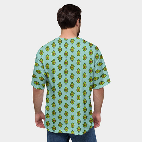 Мужская футболка оверсайз Авокадики / 3D-принт – фото 4