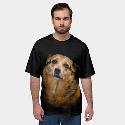 Футболка оверсайз мужская ГРУСТНЫЕ ГЛАЗКИ, цвет: 3D-принт — фото 2