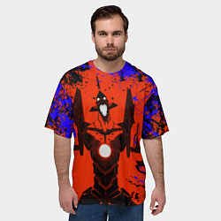 Футболка оверсайз мужская Евангелион Evangelion, цвет: 3D-принт — фото 2