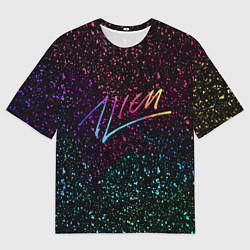 Мужская футболка оверсайз AVICII АВТОГРАФ RAIBOW