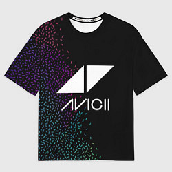 Футболка оверсайз мужская AVICII RAIBOW STYLE, цвет: 3D-принт