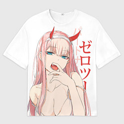 Футболка оверсайз мужская Darling in the Franxx Zero Two, цвет: 3D-принт