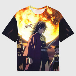 Футболка оверсайз мужская Demon Slayer: Kimetsu no Yaiba, цвет: 3D-принт