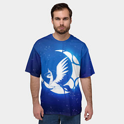 Футболка оверсайз мужская Лунная пони, цвет: 3D-принт — фото 2