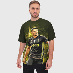 Футболка оверсайз мужская Cristiano Ronaldo Juventus, цвет: 3D-принт — фото 2