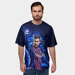 Футболка оверсайз мужская Lionel Messi Barcelona 10, цвет: 3D-принт — фото 2