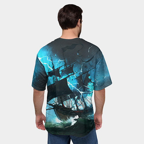 Мужская футболка оверсайз Летучий голландец / 3D-принт – фото 4