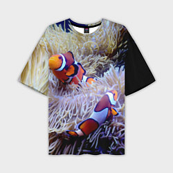 Футболка оверсайз мужская Клоуны в актинии, цвет: 3D-принт