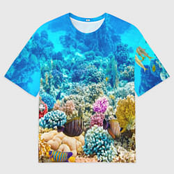 Футболка оверсайз мужская Риф, цвет: 3D-принт