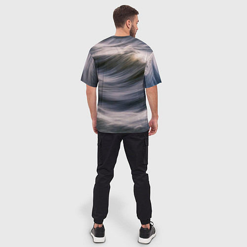 Мужская футболка оверсайз Море волнуется / 3D-принт – фото 4