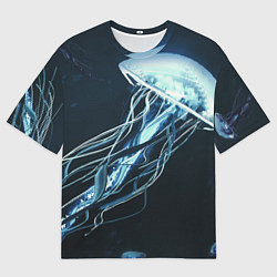 Футболка оверсайз мужская Рисунок медуза, цвет: 3D-принт