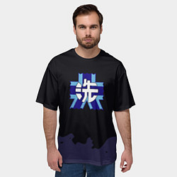 Футболка оверсайз мужская Girls und Panzer Удильщик, цвет: 3D-принт — фото 2