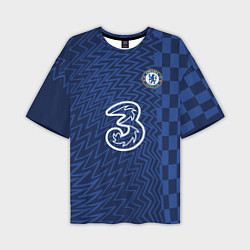 Футболка оверсайз мужская FC Chelsea Home Vapor Match Shirt 202122, цвет: 3D-принт