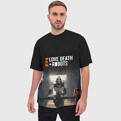 Футболка оверсайз мужская Love, Death and Robots, цвет: 3D-принт — фото 2