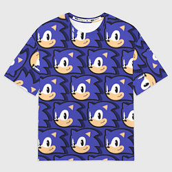 Футболка оверсайз мужская Sonic pattern, цвет: 3D-принт