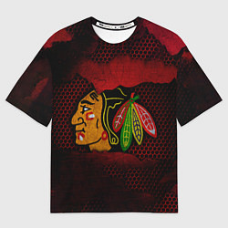 Футболка оверсайз мужская CHICAGO NHL, цвет: 3D-принт
