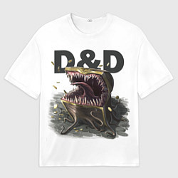 Футболка оверсайз мужская D&D Мимик-сундук ДнД, цвет: 3D-принт