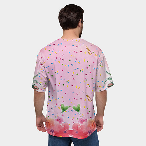 Мужская футболка оверсайз Пикачу красная шапочка / 3D-принт – фото 4