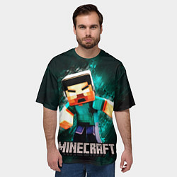 Футболка оверсайз мужская MINECRAFT, цвет: 3D-принт — фото 2