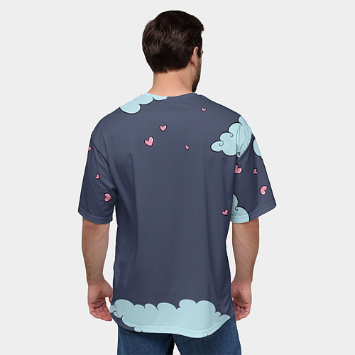 Мужская футболка оверсайз Сонный ленивец / 3D-принт – фото 4