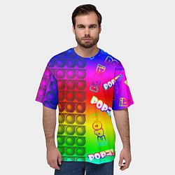 Футболка оверсайз мужская POP it!, цвет: 3D-принт — фото 2