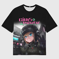 Мужская футболка оверсайз Девушки и танки Girls und Panzer Z