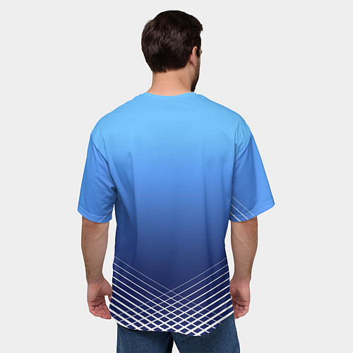 Мужская футболка оверсайз МАНЧЕСТЕР СИТИ МАНЧЕСТЕР / 3D-принт – фото 4