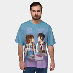 Футболка оверсайз мужская Хоримия любовь, цвет: 3D-принт — фото 2
