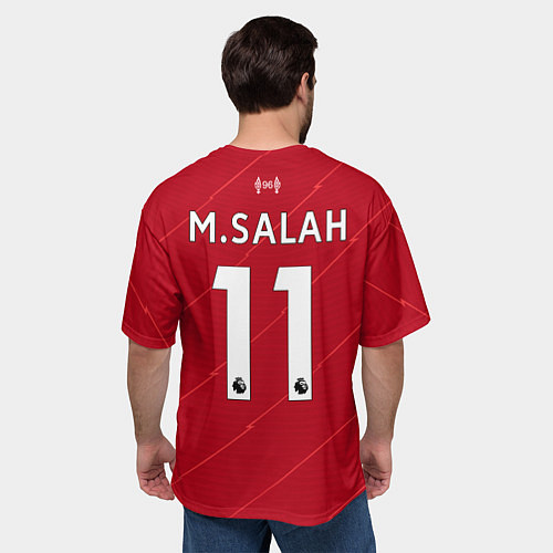 Мужская футболка оверсайз Салах Ливерпуль форма 202122 / 3D-принт – фото 4
