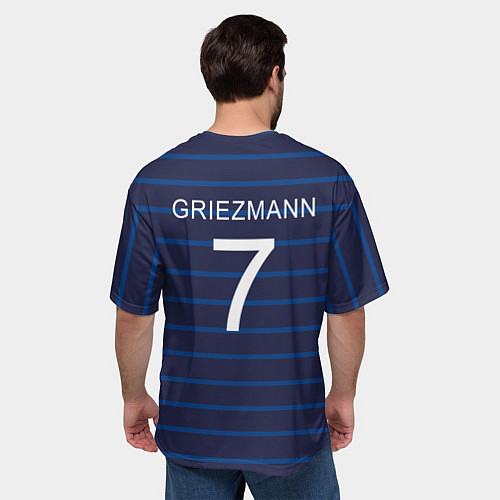 Мужская футболка оверсайз Гризман футболист Франция / 3D-принт – фото 4