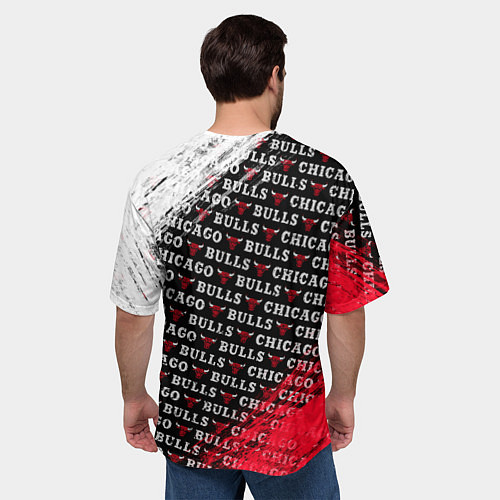 Мужская футболка оверсайз CHICAGO BULLS 6 / 3D-принт – фото 4