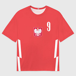 Мужская футболка оверсайз Lewandowski Poland 9