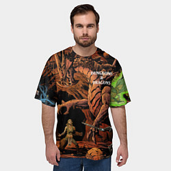Футболка оверсайз мужская Dungeons and Dragons Схватка, цвет: 3D-принт — фото 2