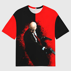 Футболка оверсайз мужская Hitman splash, цвет: 3D-принт